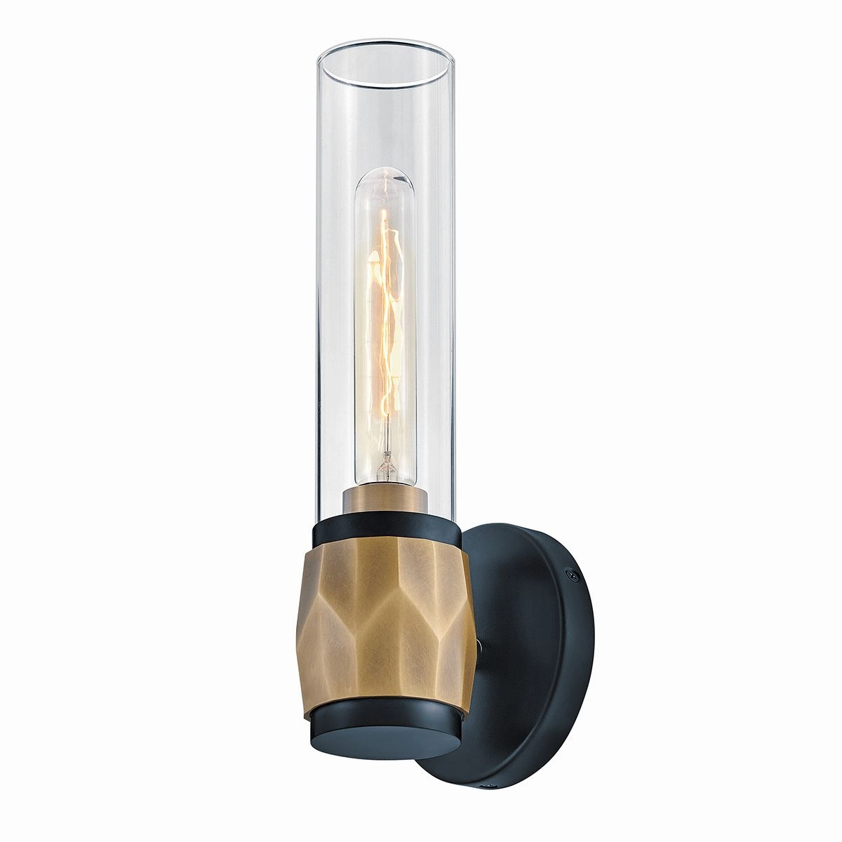 Ellison Black with Heritage Brass Wall Light.