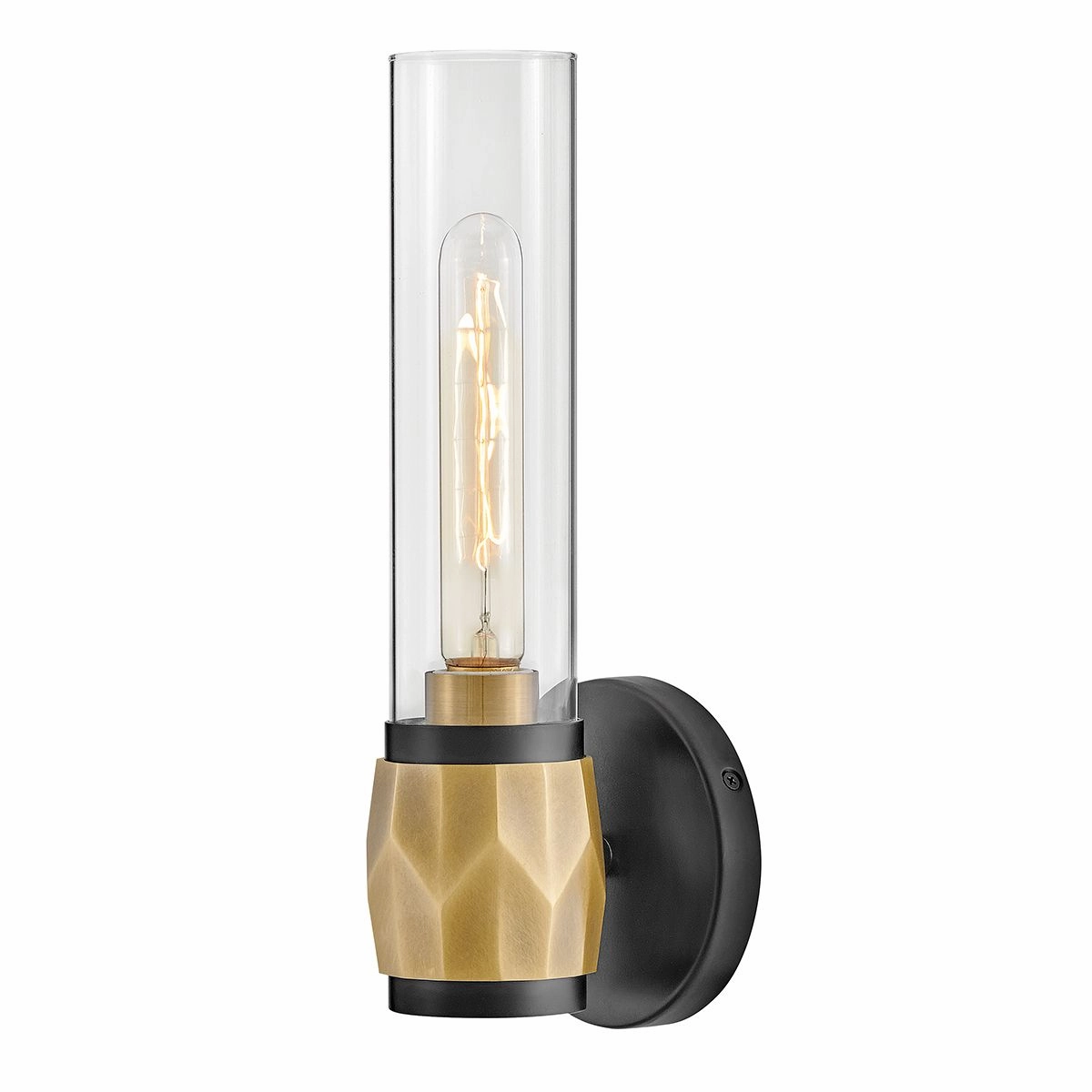 Ellison Black with Heritage Brass Wall Light.