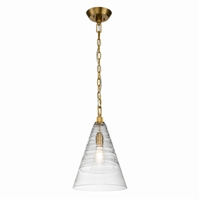 Elmore 1 Light Brass Pendant flush mount ceiling fixture