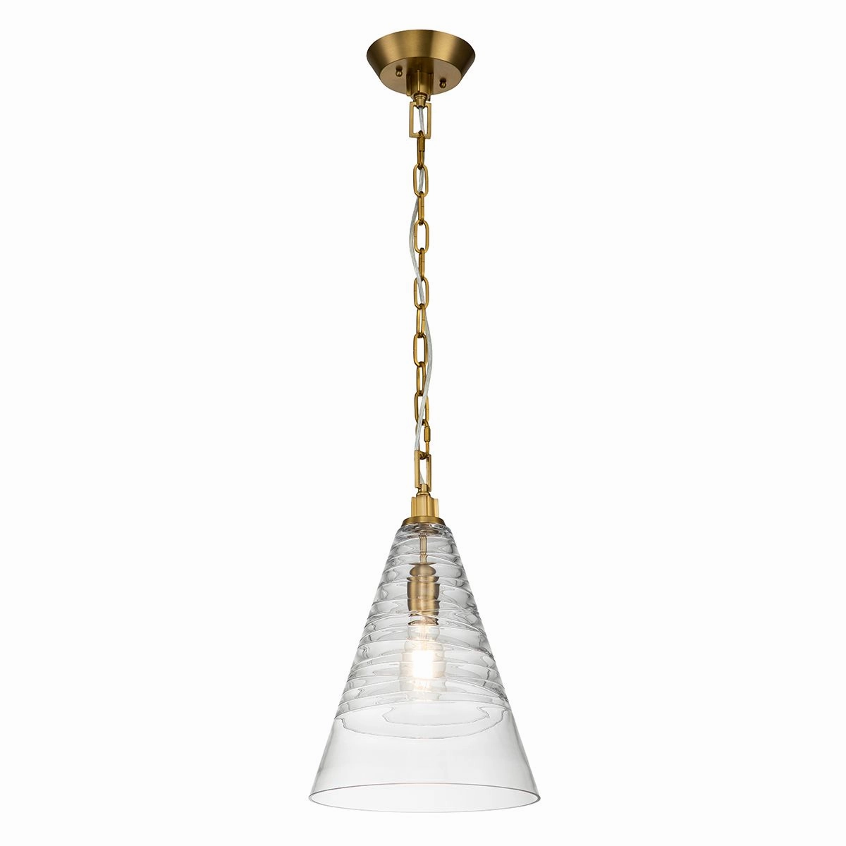 Elmore 1 Light Brass Pendant flush mount ceiling fixture