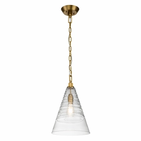 Elmore 1 Light Brass Pendant sleek LED ceiling lamp