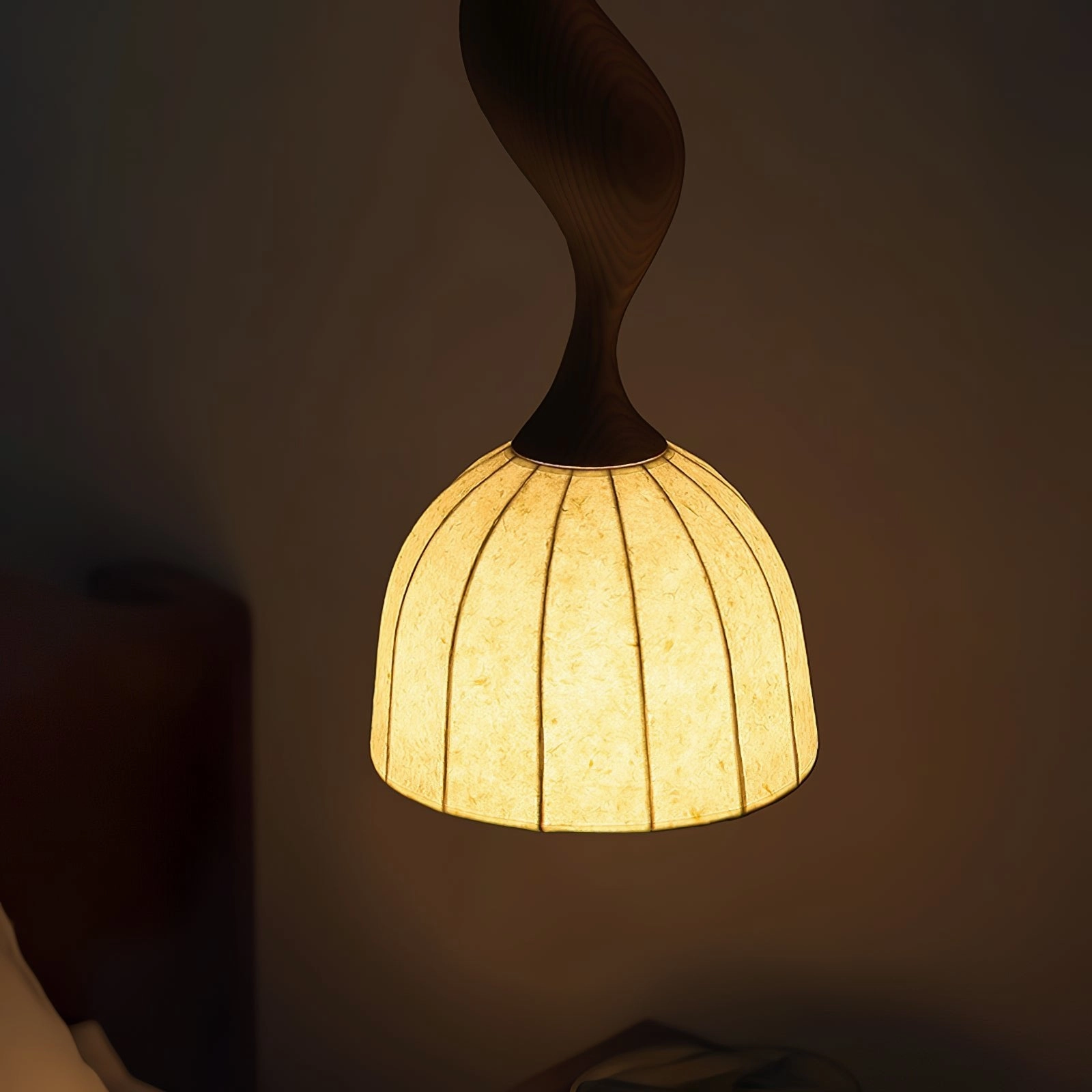 Elowen Twisted Wood Pendant Light