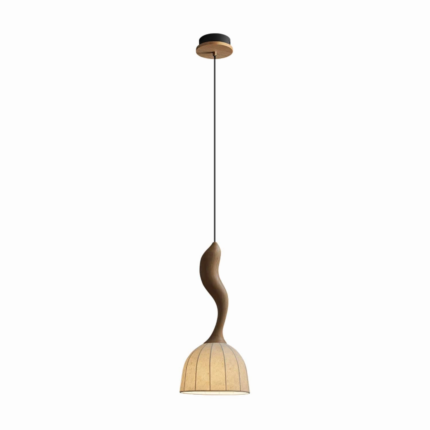 Elowen Twisted Wood Pendant Light