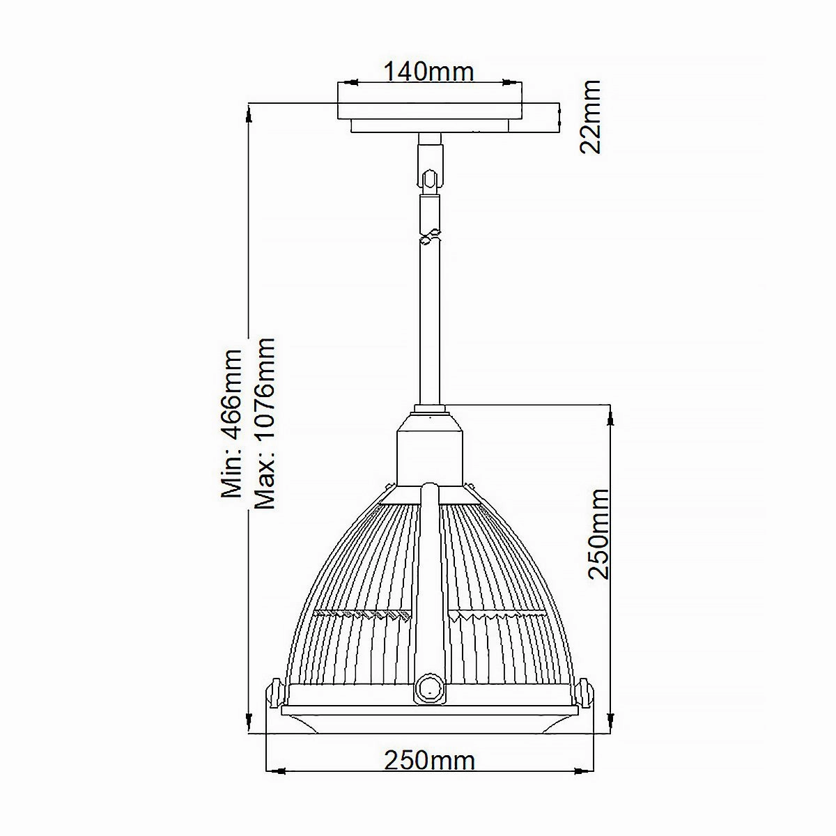 Elroy 1 Light Polished Nickel Ceiling Pendant Light