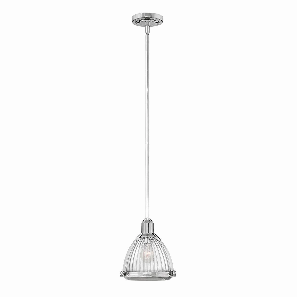 Elroy 1 Light Polished Nickel Ceiling Pendant Light sleek LED ceiling lamp