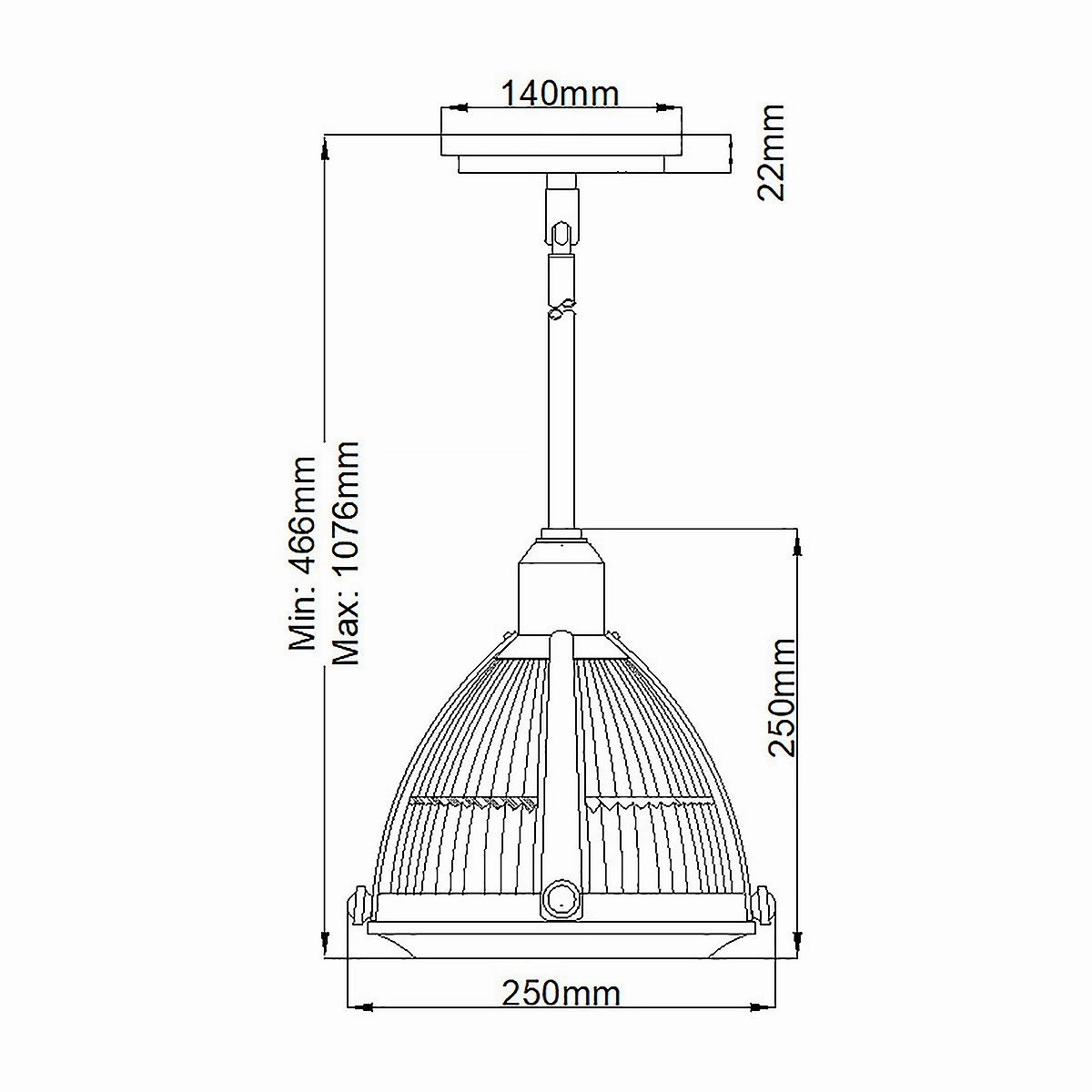 Elroy 1 Light Polished Nickel Ceiling Pendant Light