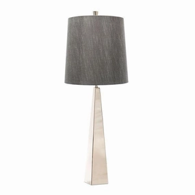 Elstead Ascent Polished Nickel Table Lamp energy-saving LED light