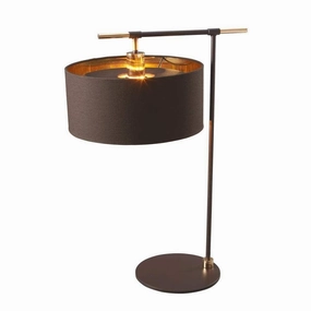 Elstead Balance Brown & Brass Table Lamp energy-saving LED light