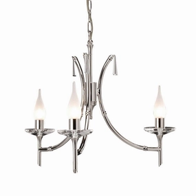 Elstead Brightwell 3 Light Nickel Chandelier Ceiling Light soft glow ceiling light