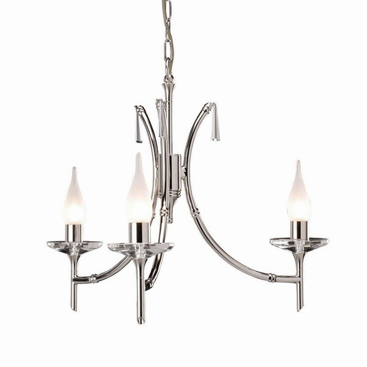 Elstead Brightwell 3 Light Nickel Chandelier Ceiling Light ambient ceiling fixture