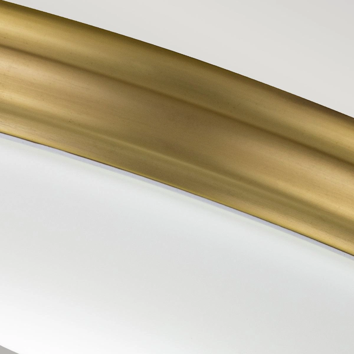 Elstead Brompton 1 Light Brass Bathroom Flush Mount