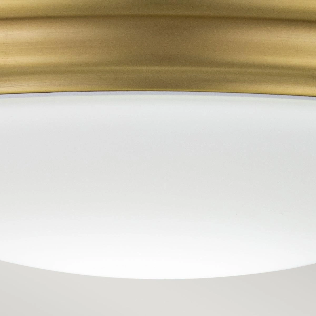 Elstead Brompton 1 Light Brass Bathroom Flush Mount