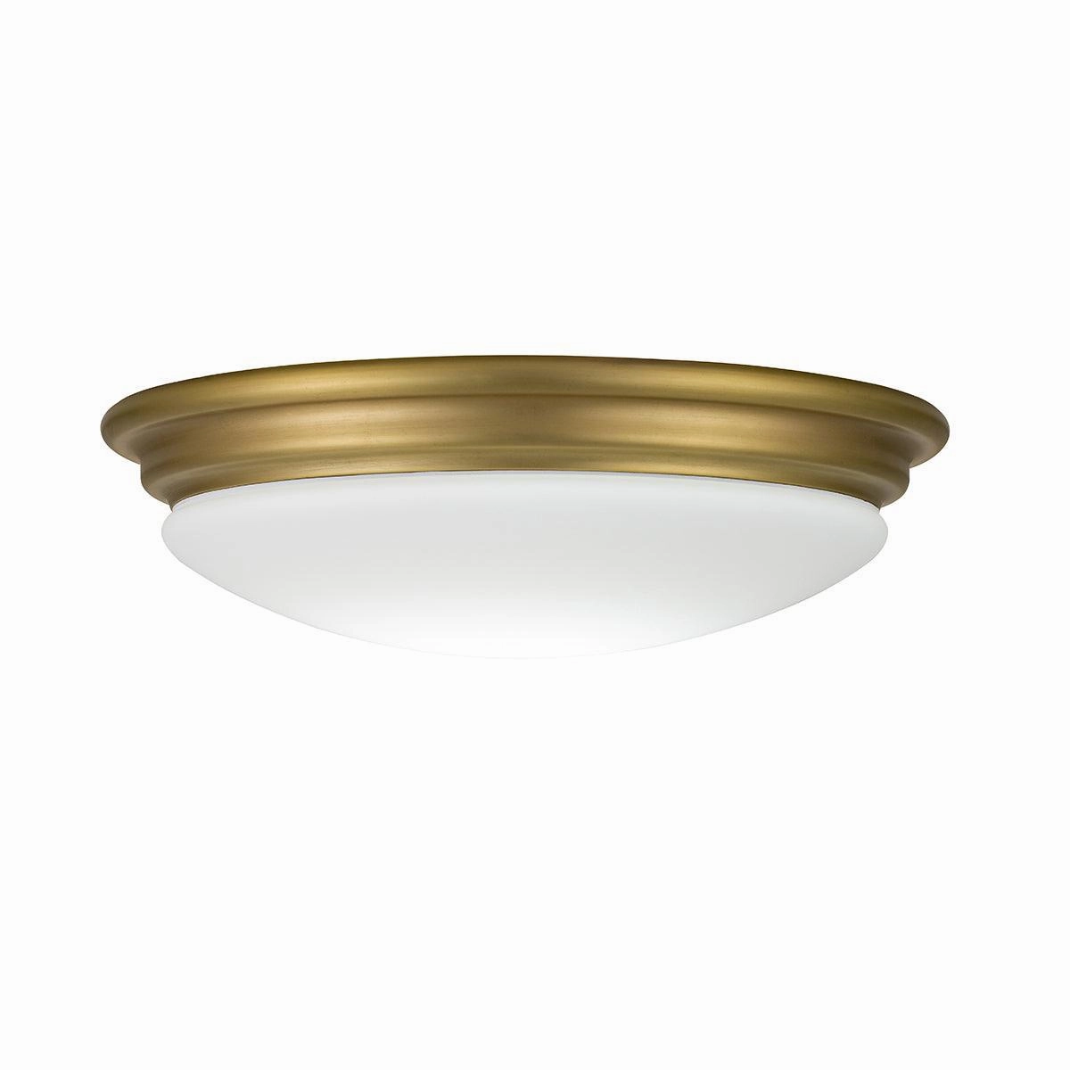 Elstead Brompton 1 Light Polished Brass Bathroom Flush Mount white ceiling lamp