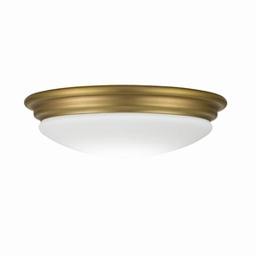 Elstead Brompton 1 Light Polished Brass Bathroom Flush Mount white ceiling lamp
