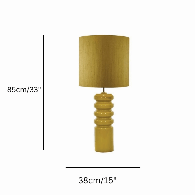 Elstead Contour Lime Glaze Ceramic Table Lamp - Lime Shade