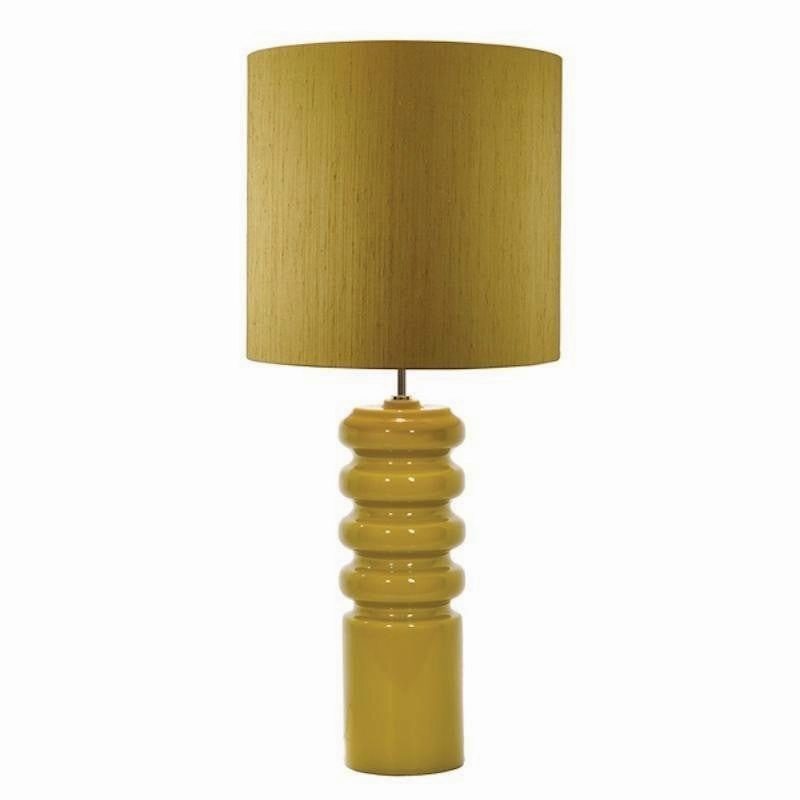 Elstead Contour Lime Glaze Ceramic Table Lamp - Lime Shade energy-saving LED light