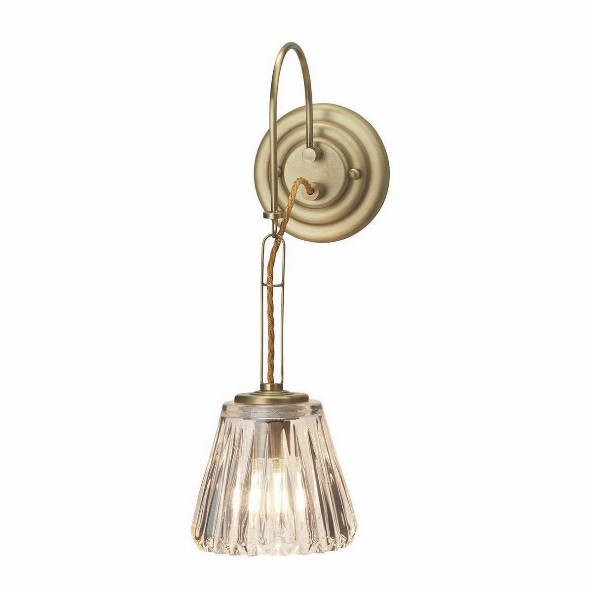 Elstead Demelza 1 Light Brushed Brass Bathroom Wall Light vintage desk lamp