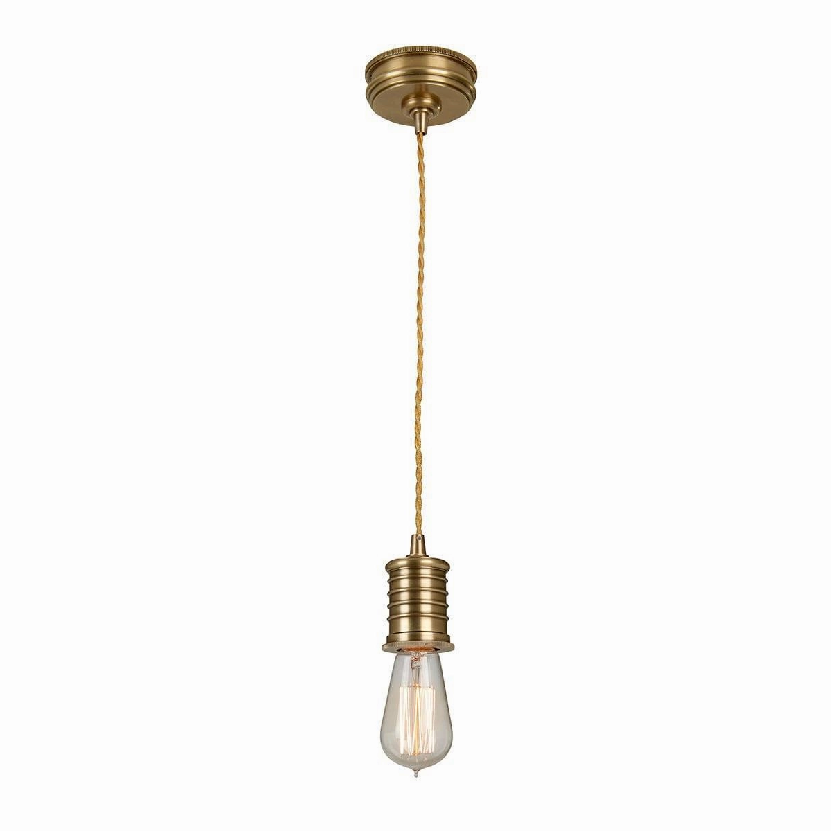 Elstead Douille 1 Light Aged Brass Ceiling Pendant Light sleek LED ceiling lamp