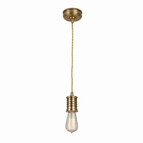 Elstead Douille 1 Light Aged Brass Ceiling Pendant Light sleek LED ceiling lamp