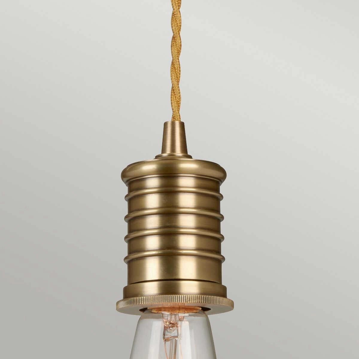 Elstead Douille 1 Light Aged Brass Ceiling Pendant Light