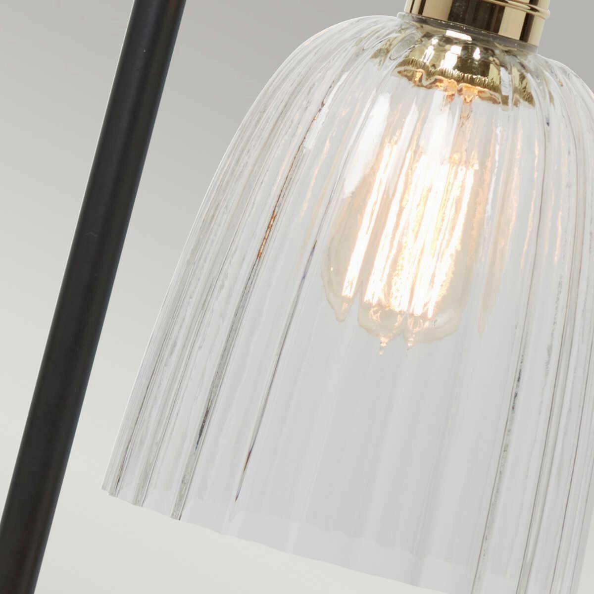 Elstead Douille 1 Light Black & Brass Table Lamp