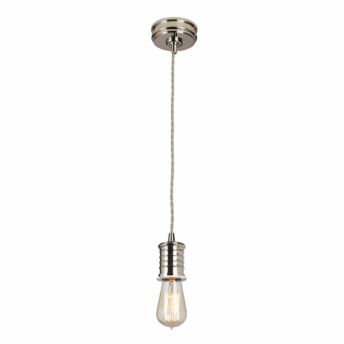 Elstead Douille 1 Light Polished Nickel Ceiling Pendant Light soft glow ceiling light