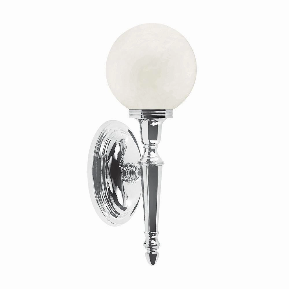 Elstead Dryden Globe Shade Chrome Bathroom Wall Light vintage desk lamp