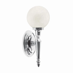 Elstead Dryden Globe Shade Chrome Bathroom Wall Light vintage desk lamp