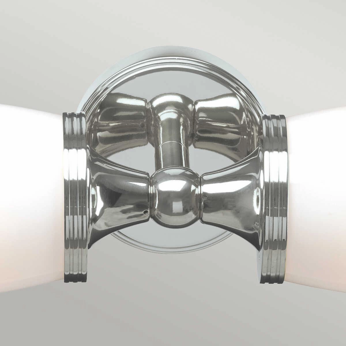 Elstead Eliot Polished Chrome Twin Arm Bathroom Wall Light