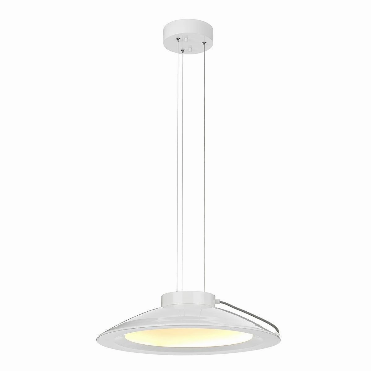 Elstead Europa 1 Light Large LED White Ceiling Pendant soft glow ceiling light