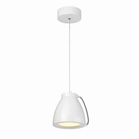 Elstead Europa 1 Light Small LED White Ceiling Pendant soft glow ceiling light