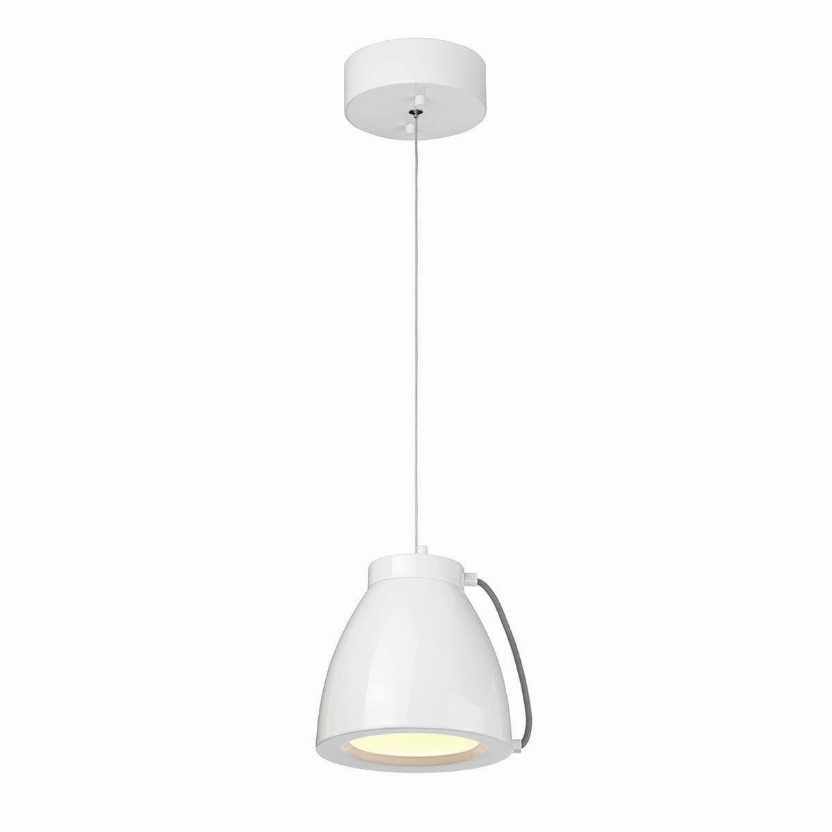 Elstead Europa 1 Light Small LED White Ceiling Pendant soft glow ceiling light