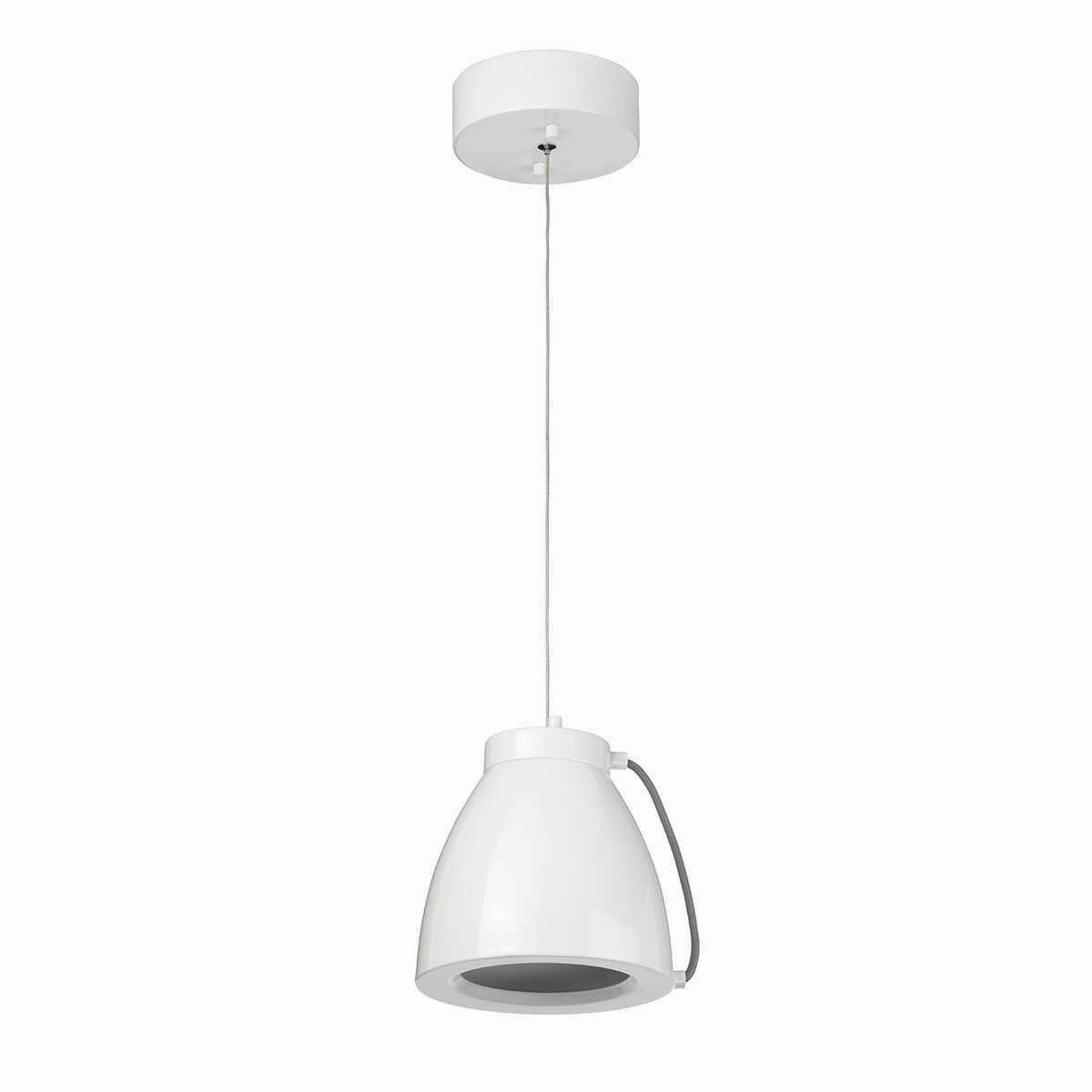 Elstead Europa 1 Light Small LED White Ceiling Pendant