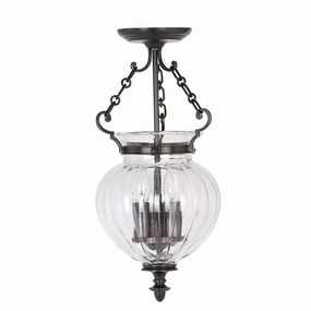 Elstead Finsbury Park 3 Light small Bronze Ceiling Pendant ambient ceiling fixture