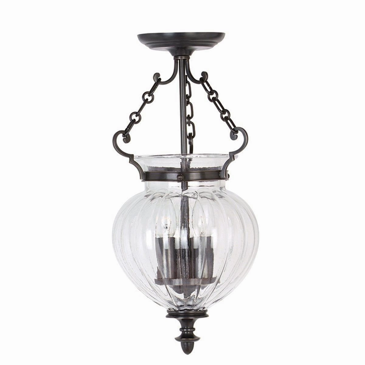 Elstead Finsbury Park 3 Light small Bronze Ceiling Pendant ambient ceiling fixture