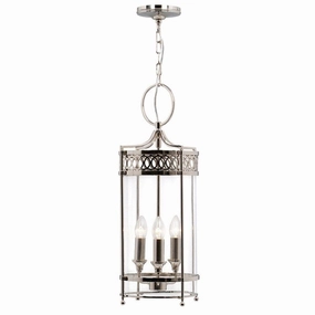 Elstead Guildhall Polished Nickel Ceiling Lantern ambient ceiling fixture