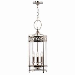 Elstead Guildhall Polished Nickel Ceiling Lantern white ceiling lamp