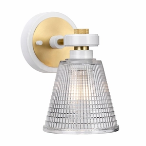 Elstead Gunnislake White Aged Brass Bathroom Wall Light vintage desk lamp