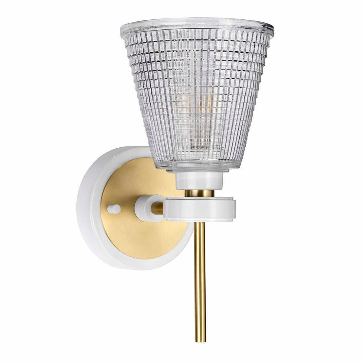 Elstead Gunnislake White Aged Brass Bathroom Wall Light