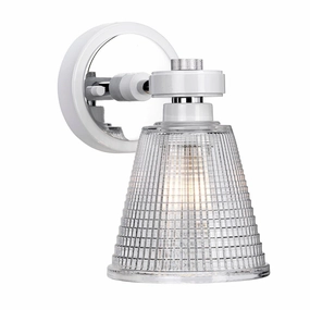 Elstead Gunnislake White Polished Chrome Bathroom Wall Light vintage desk lamp