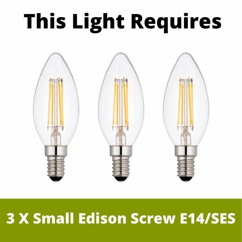 Elstead Harlech Dark Bronze 3 Light Chandelier