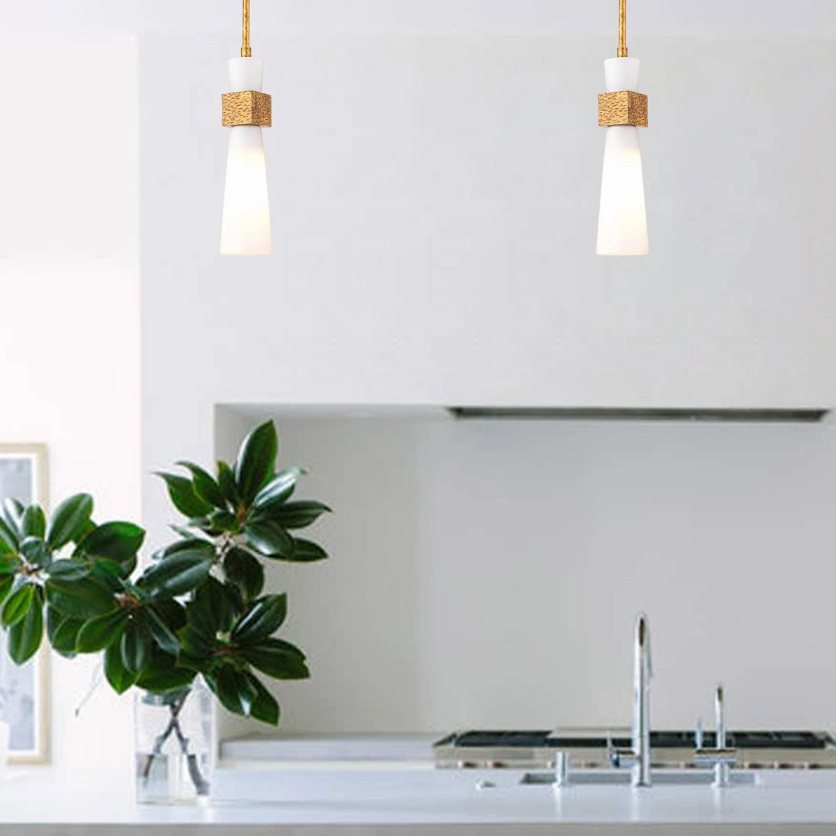 Elstead Kristy 1 Light Mini Gold Pendant Light