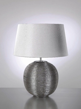 Elstead Lighting Caesar Silver Table Lamp energy-saving LED light