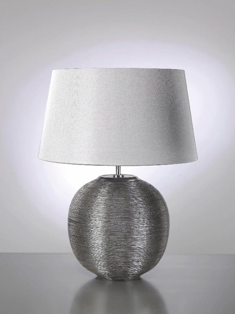 Elstead Lighting Caesar Silver Table Lamp energy-saving LED light