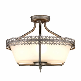 Elstead Lighting Crown 3 Light Semi-Flush Pendant ambient ceiling fixture