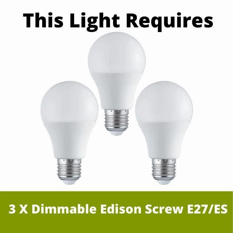 Elstead Lighting Crown 3 Light Semi-Flush Pendant