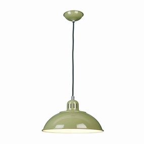Elstead Lighting Franklin 1 Light Green Ceiling Pendant Light sleek LED ceiling lamp