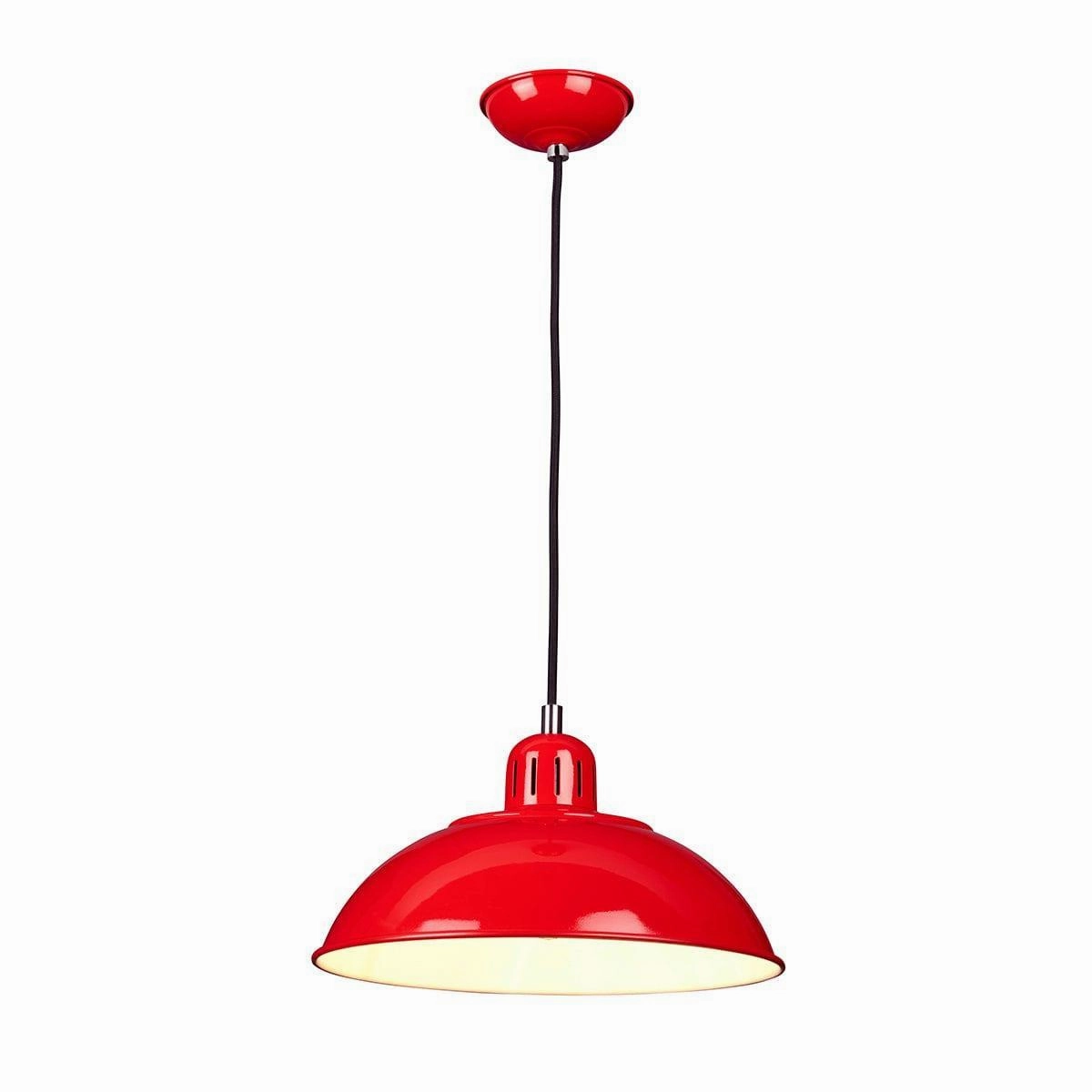 Elstead Lighting Franklin 1 Light Red Ceiling Pendant soft glow ceiling light