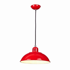 Elstead Lighting Franklin 1 Light Red Ceiling Pendant soft glow ceiling light