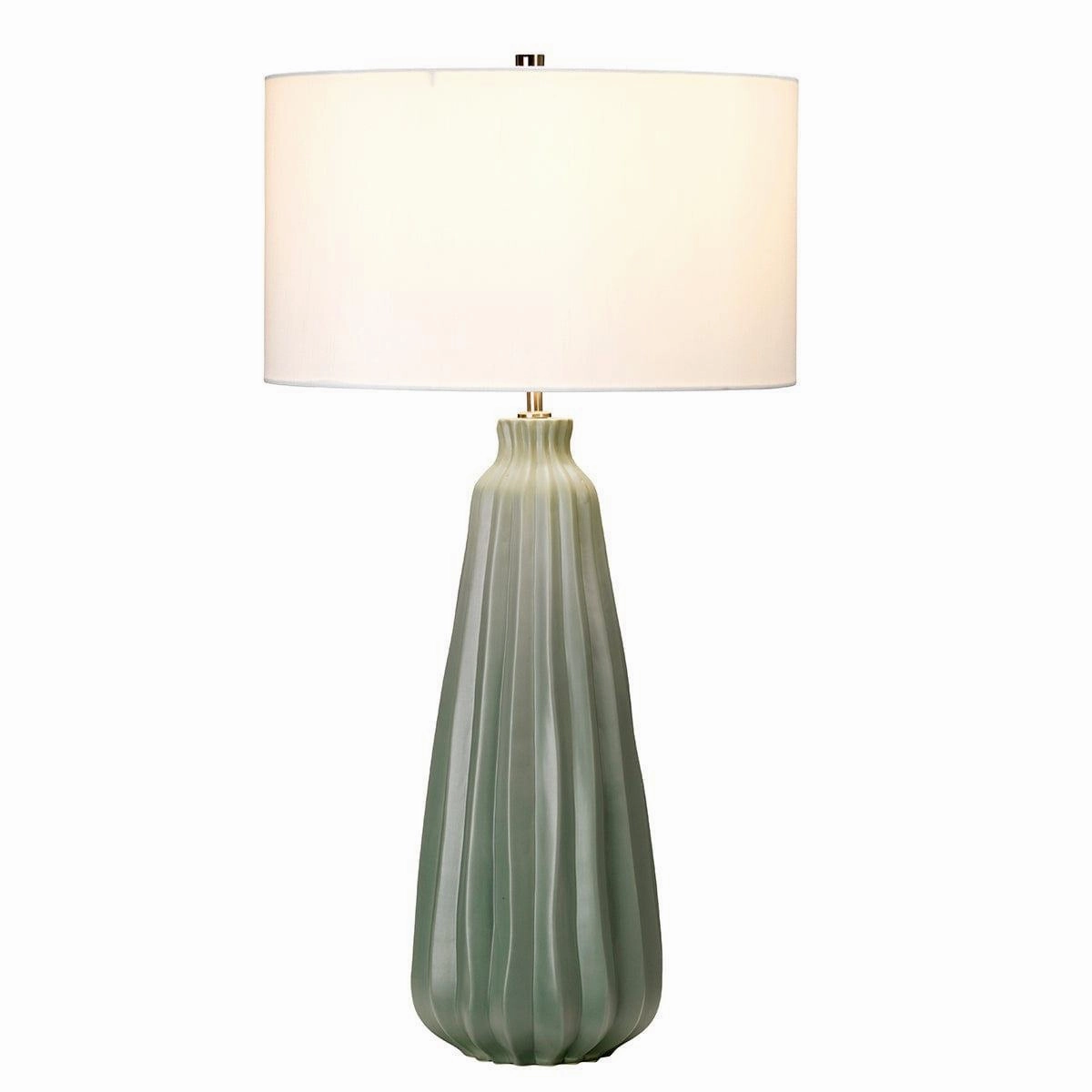 Elstead Lighting Kew Sage Green Ceramic Table Lamp - Ceramic energy-saving LED light